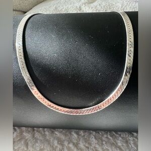 Vintage Solid Sterling Silver (925) Herringbone chain 6mm -18inch made in Italy